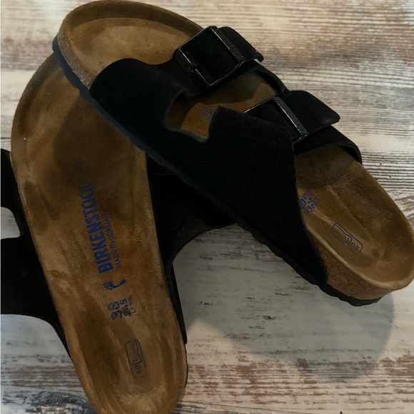 Birkenstock Black Suede, Two Strap Sandals.. Hardly worn, Comfy!! - Picture 6 of 7
